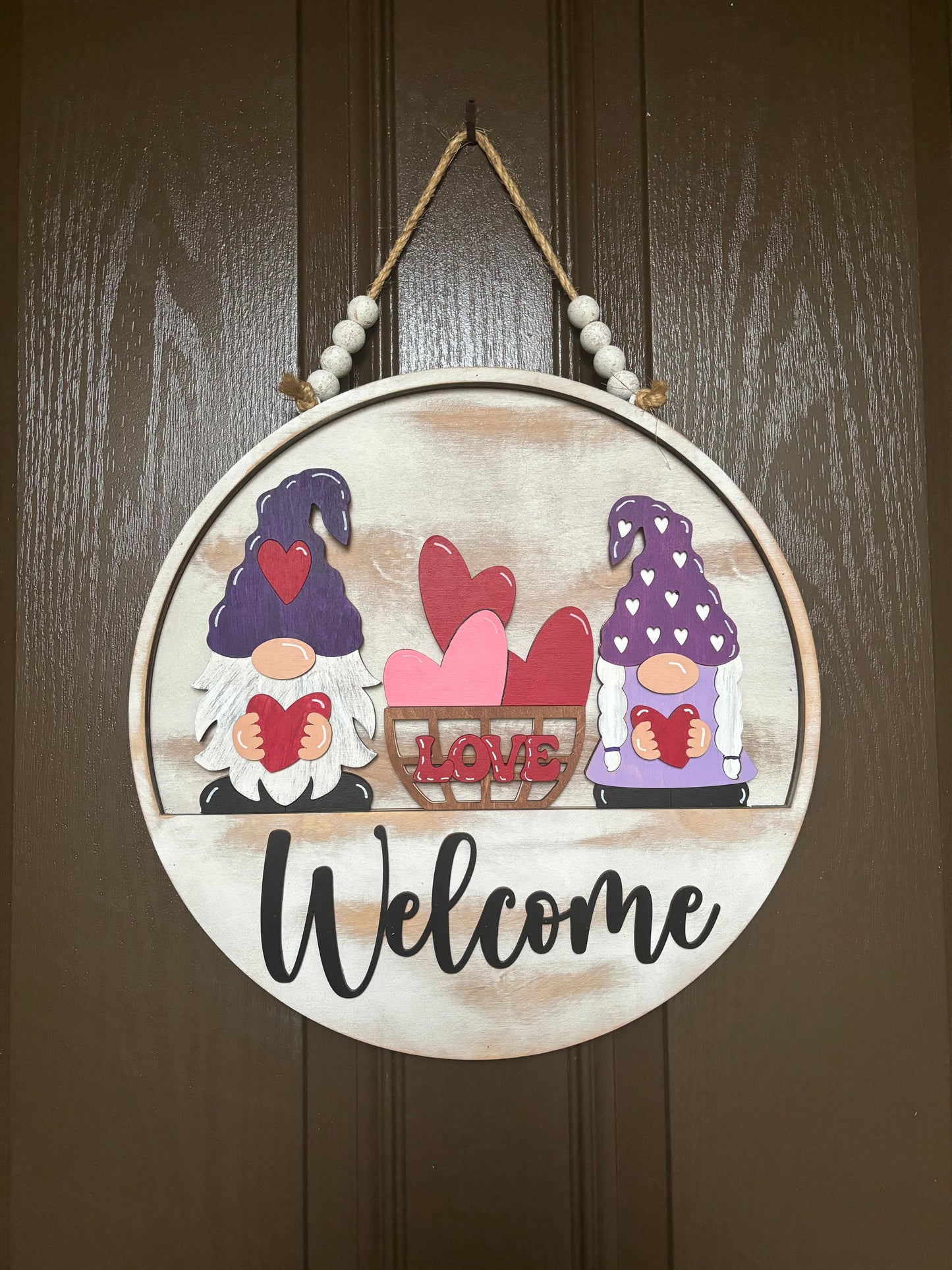 Valentine Gnomes Insert for Welcome Sign