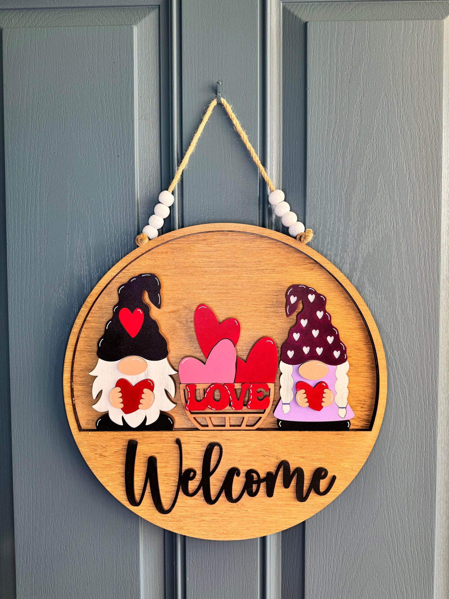 Valentine Gnomes Insert for Welcome Sign