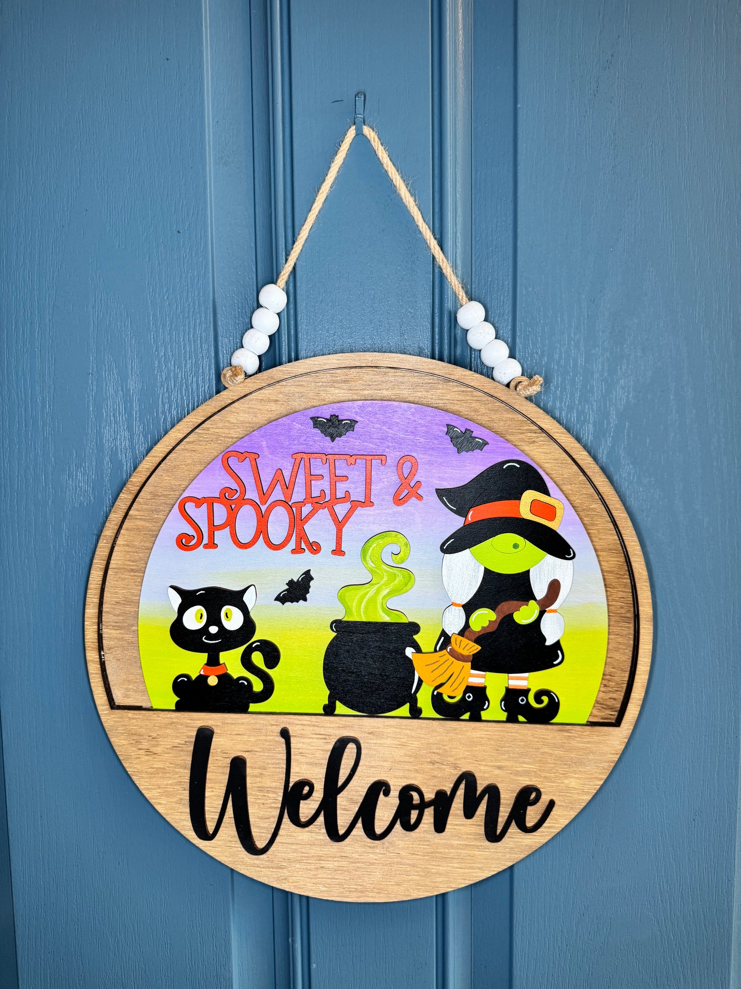 Spooky and Sweet Gnome Halloween Insert for Welcome Sign