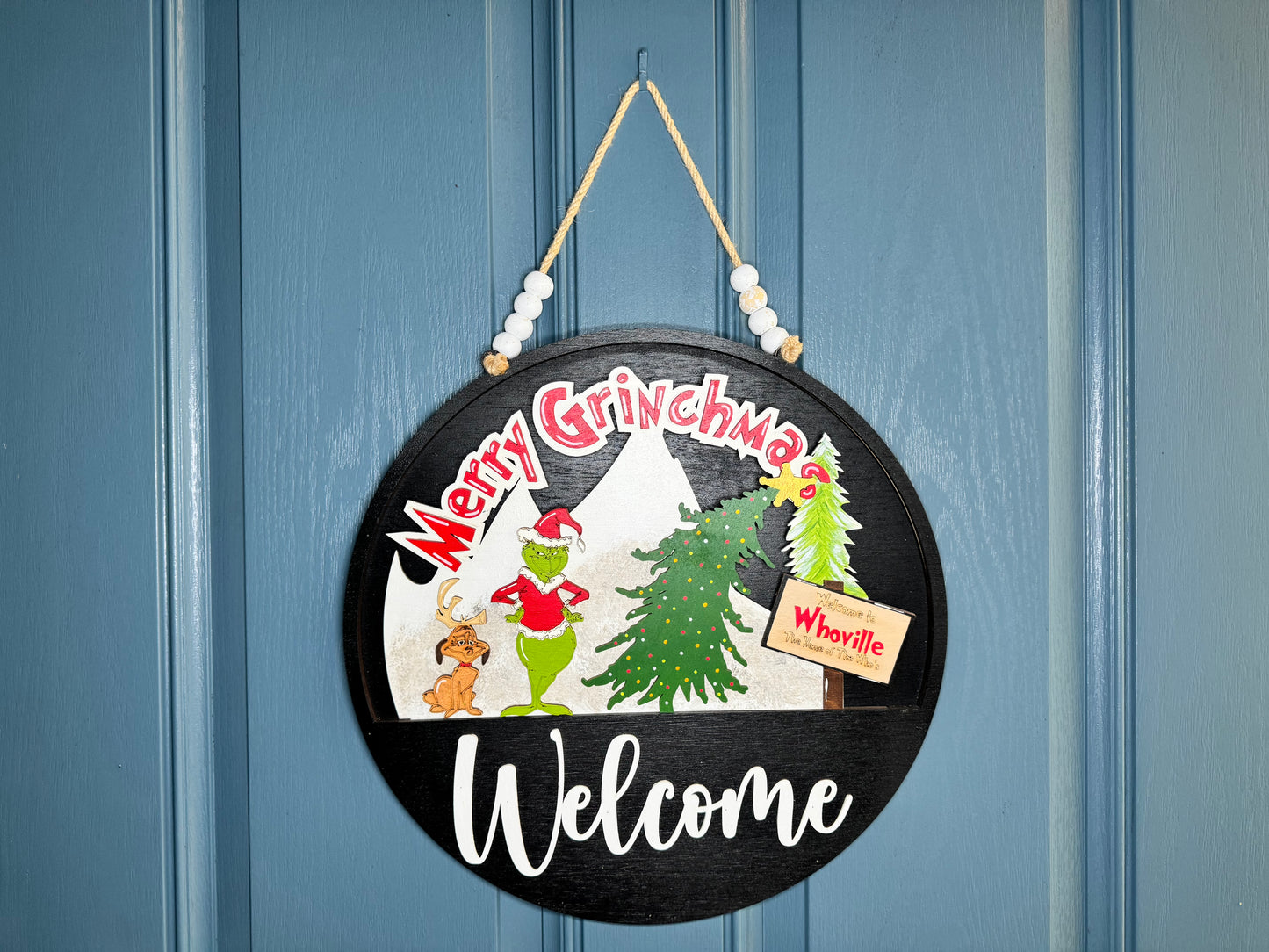 Merry Grinchmas Insert for Welcome Sign