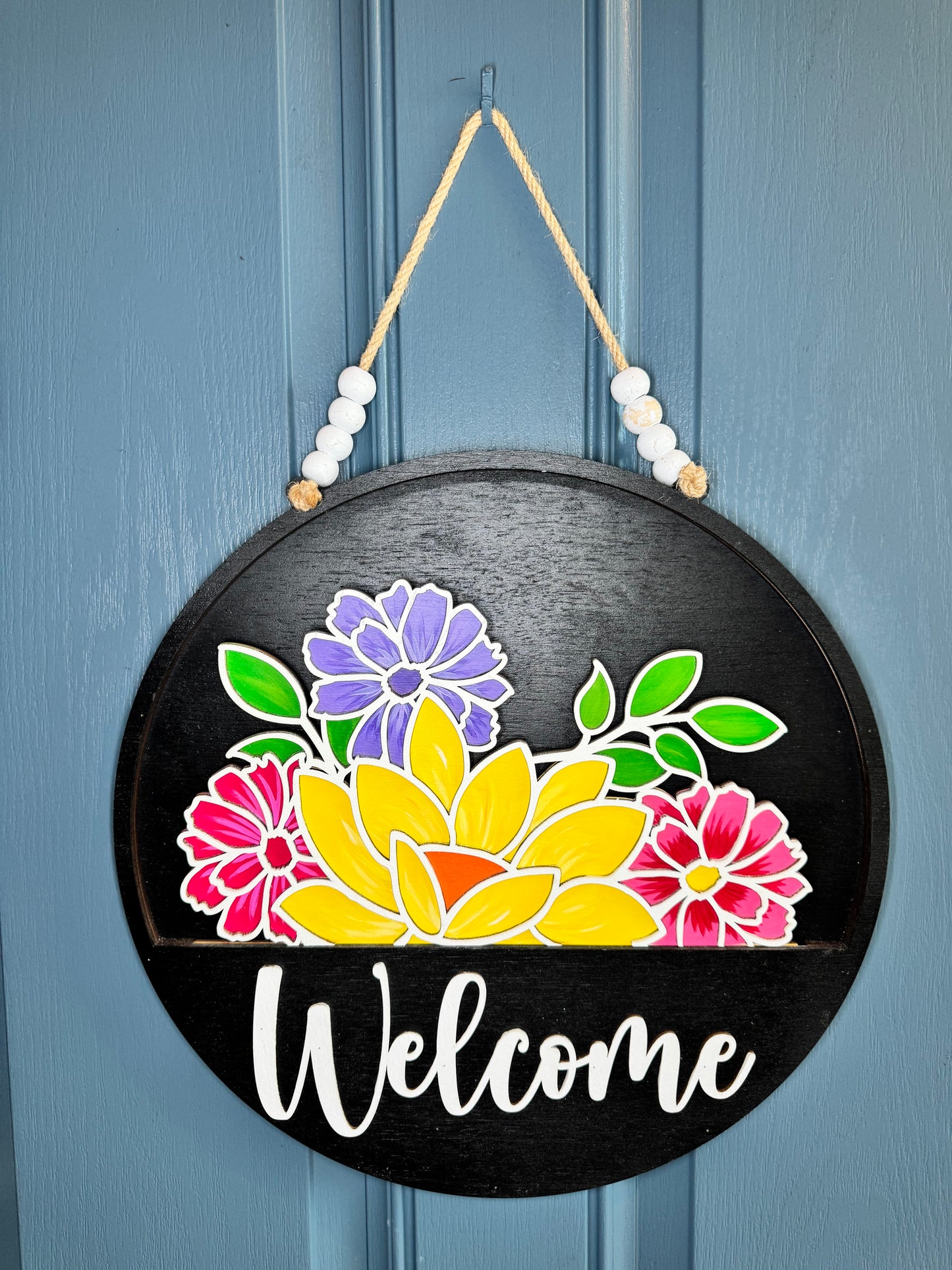 Multi-Color Flowers Insert for Welcome Sign