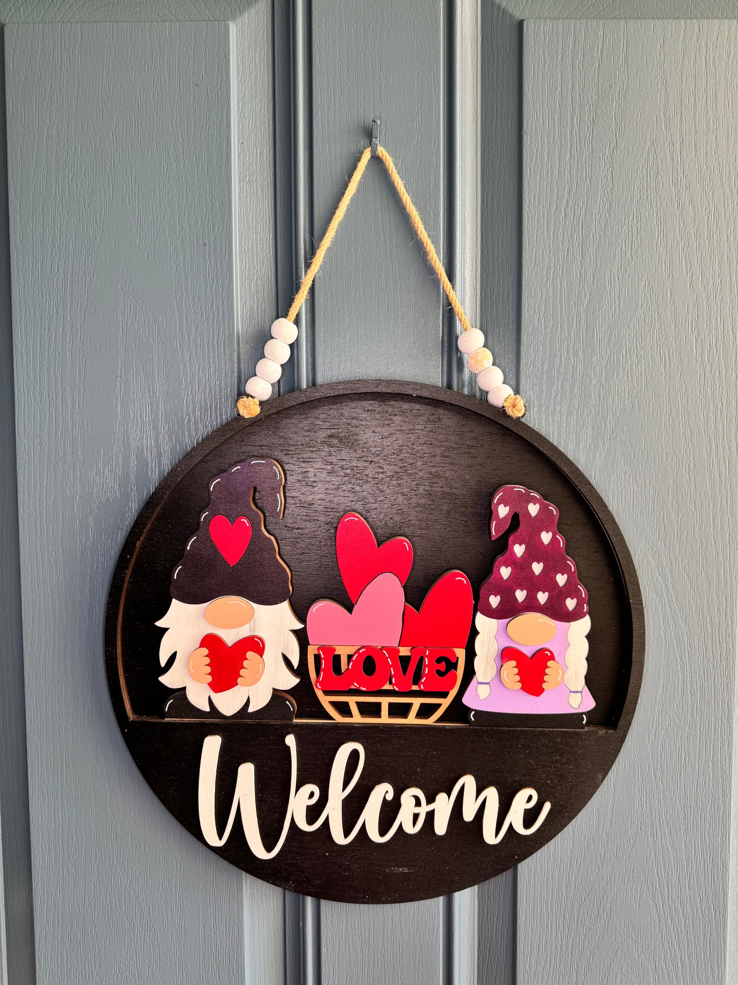 Valentine Gnomes Insert for Welcome Sign