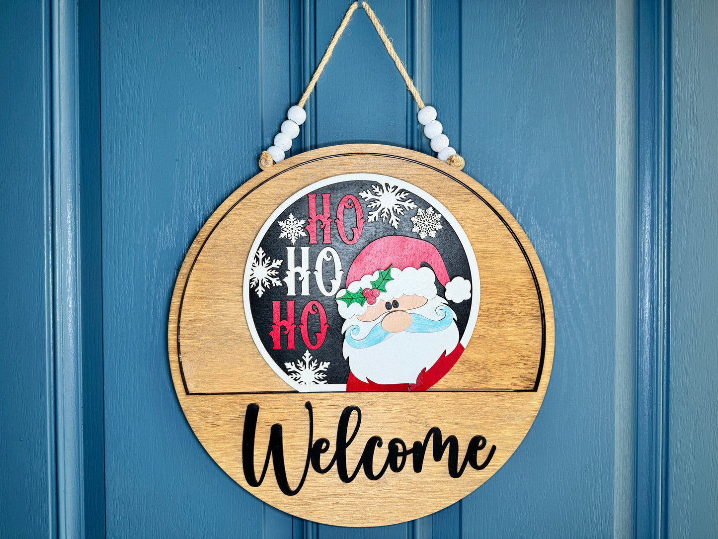 Christmas Ho Ho Ho Santa Claus Insert for Welcome Sign