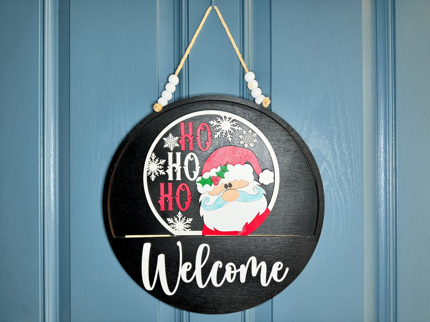 Christmas Ho Ho Ho Santa Claus Insert for Welcome Sign