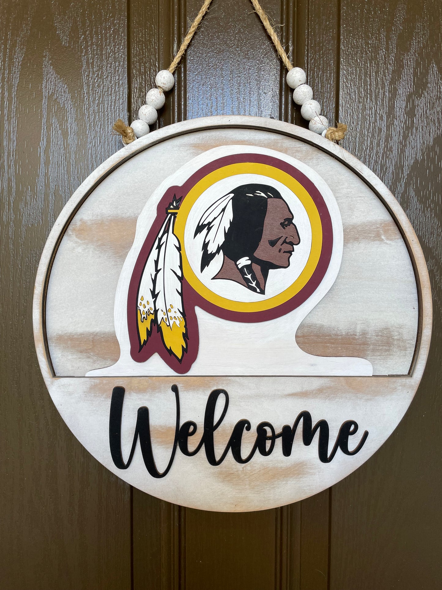 Sports Redskins Insert for Welcome Sign