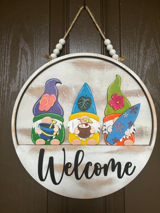 Beach Gnomes Insert for Welcome Sign