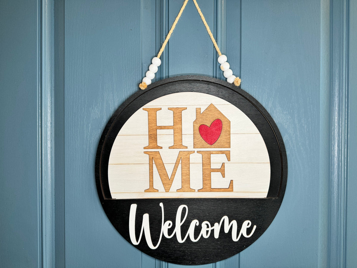 Home Insert with Heart for Welcome Sign