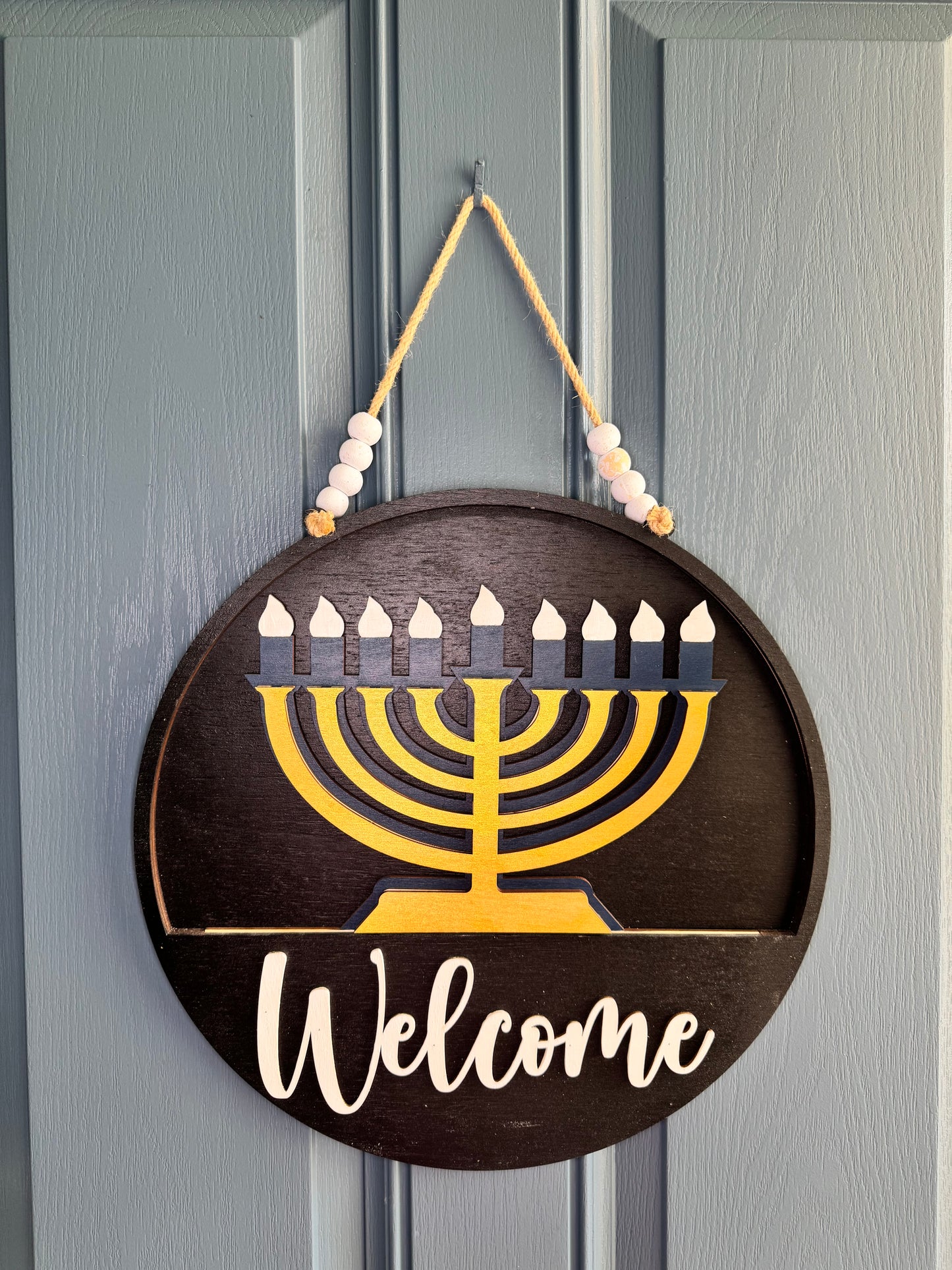 Menorah Insert for Welcome Sign