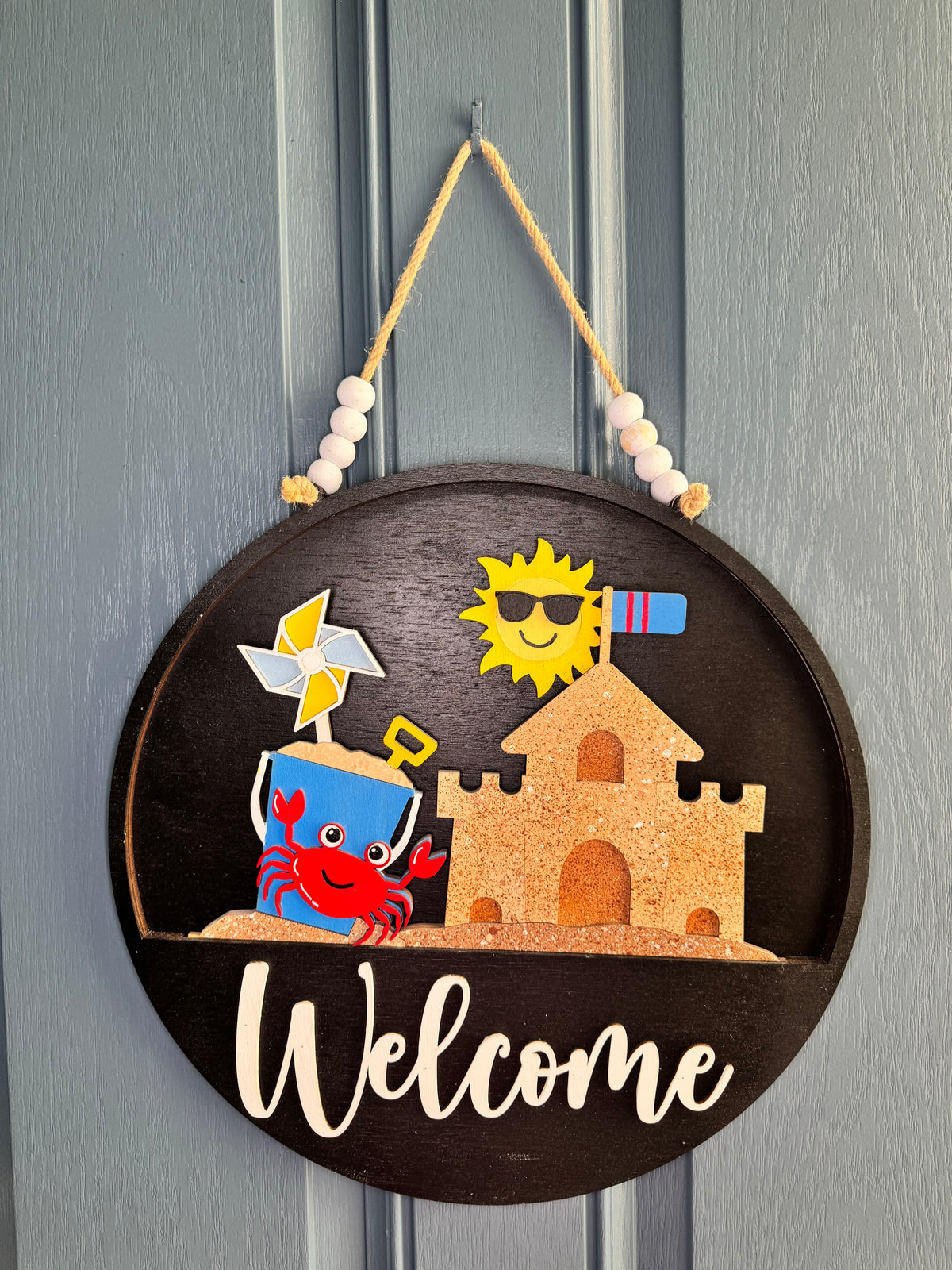Sand castle Insert for Welcome Sign