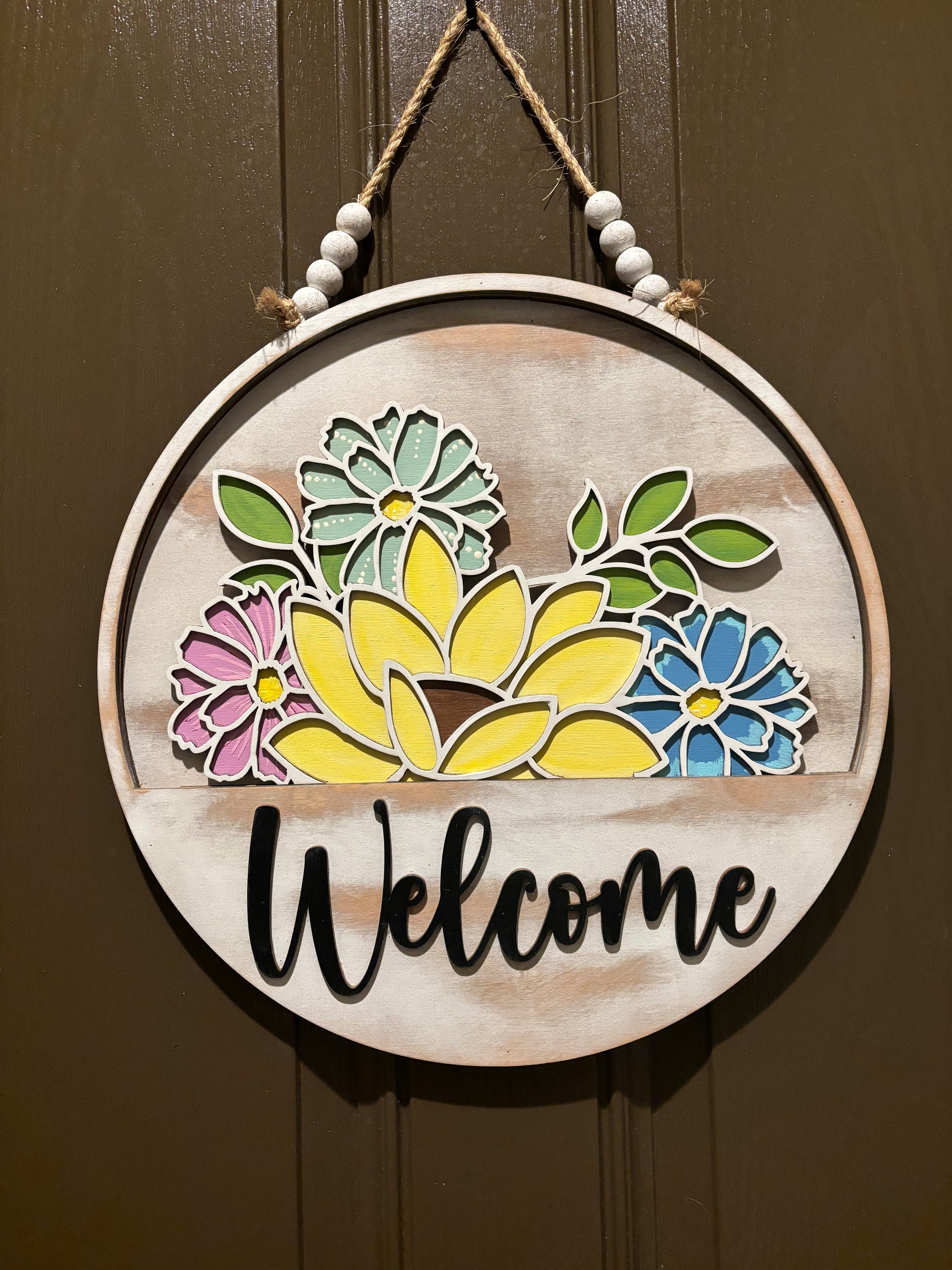 Welcome Spring Insert Pastel Spring Flowers Insert for Welcome Sign – All Ways Holidays