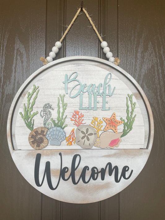 Beach Life Insert for Welcome Sign