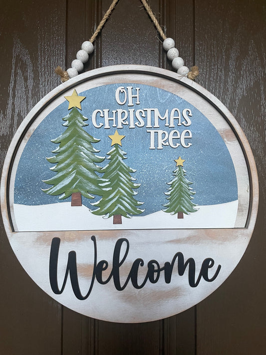 Oh Christmas Tree Insert for Welcome Sign