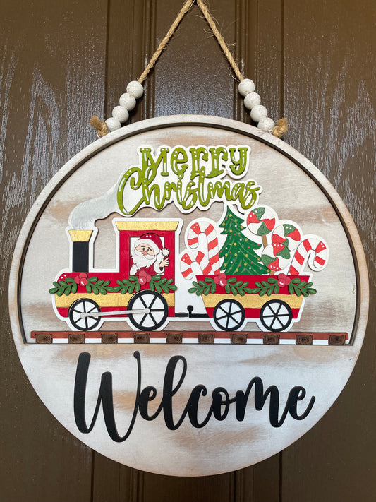 Christmas: Santas Train Insert for Welcome Sign