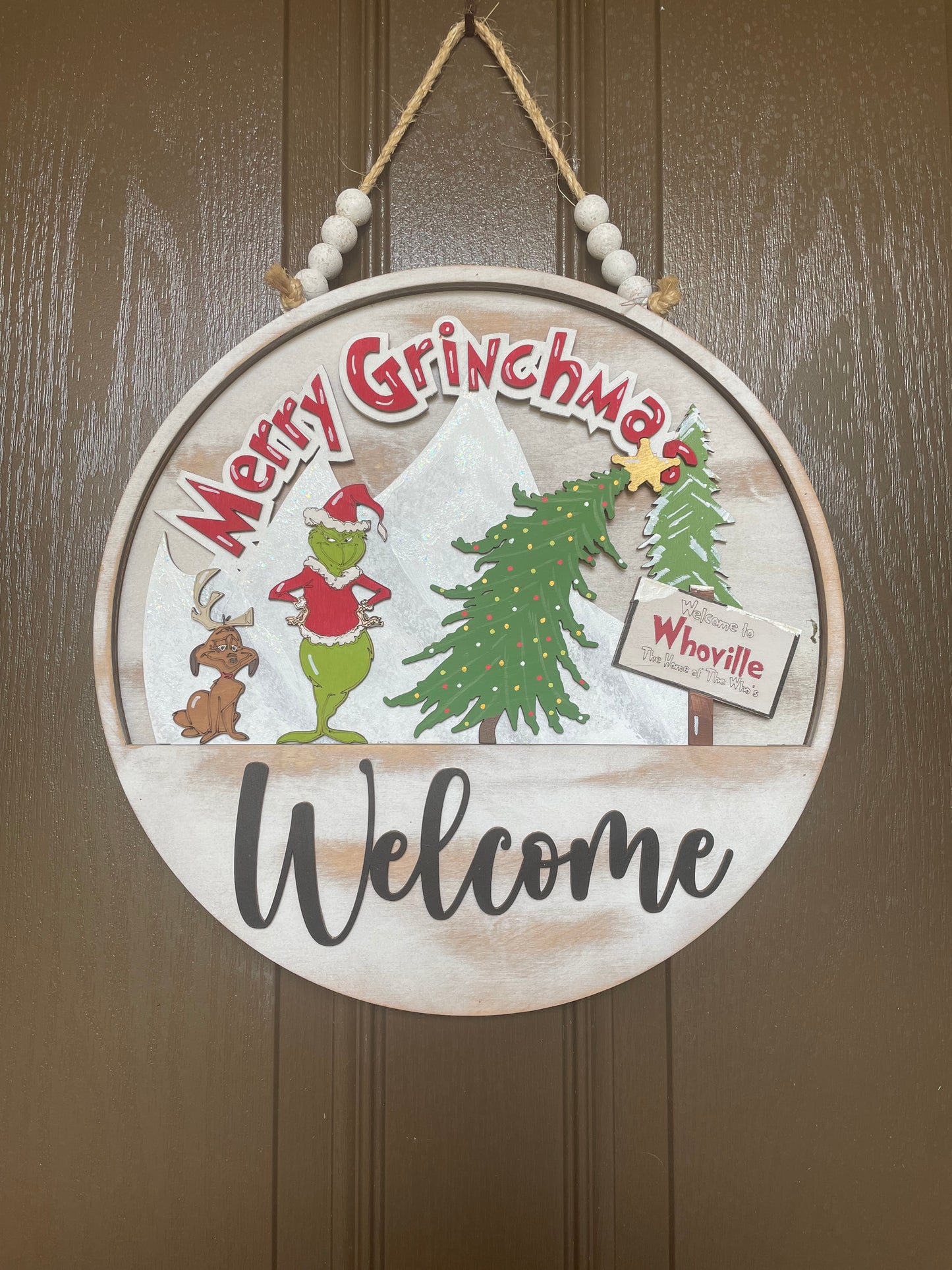 Merry Grinchmas Insert for Welcome Sign