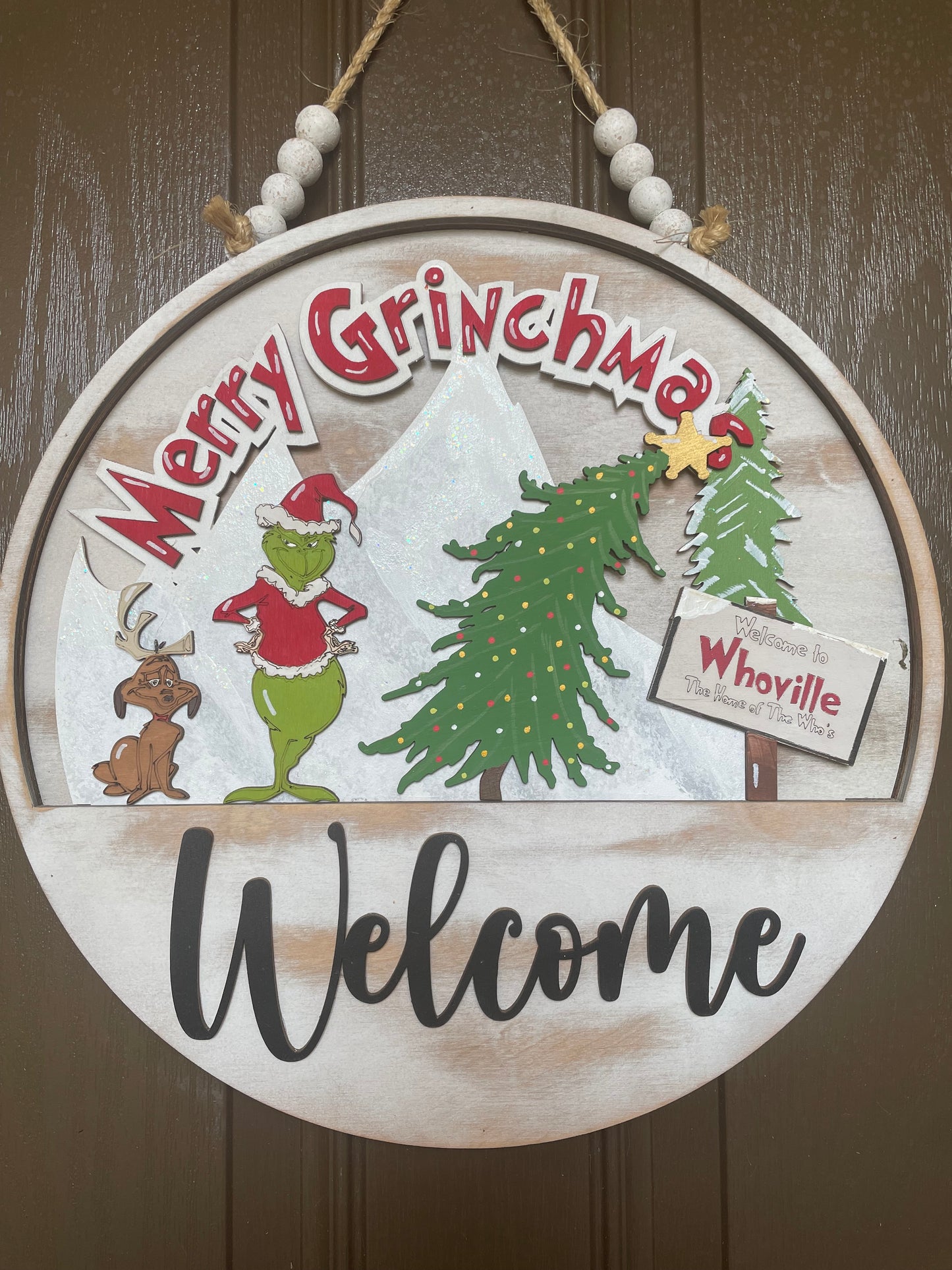 Merry Grinchmas Insert for Welcome Sign