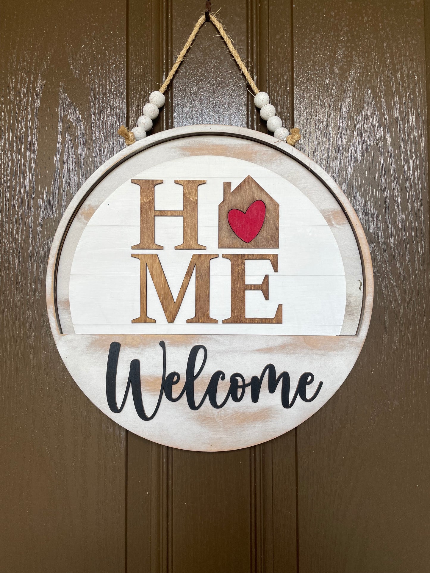 Home Insert with Heart for Welcome Sign