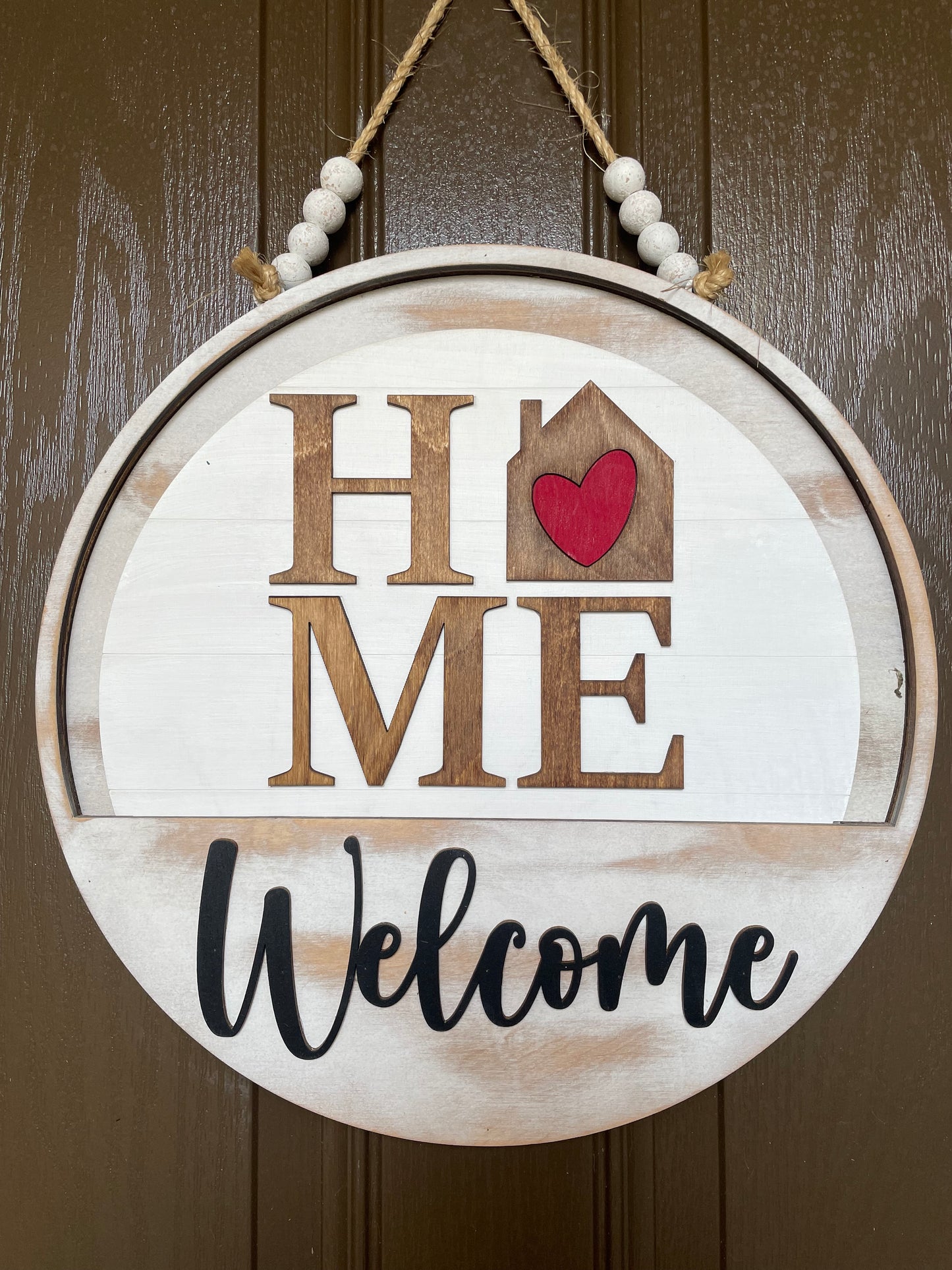 Home Insert with Heart for Welcome Sign