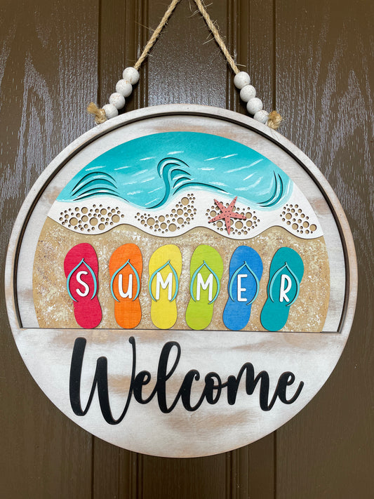 Summer Flip Flops Insert for Welcome Sign