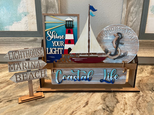 Shine Your Light Coastal Life Insert for Wagon or Bench