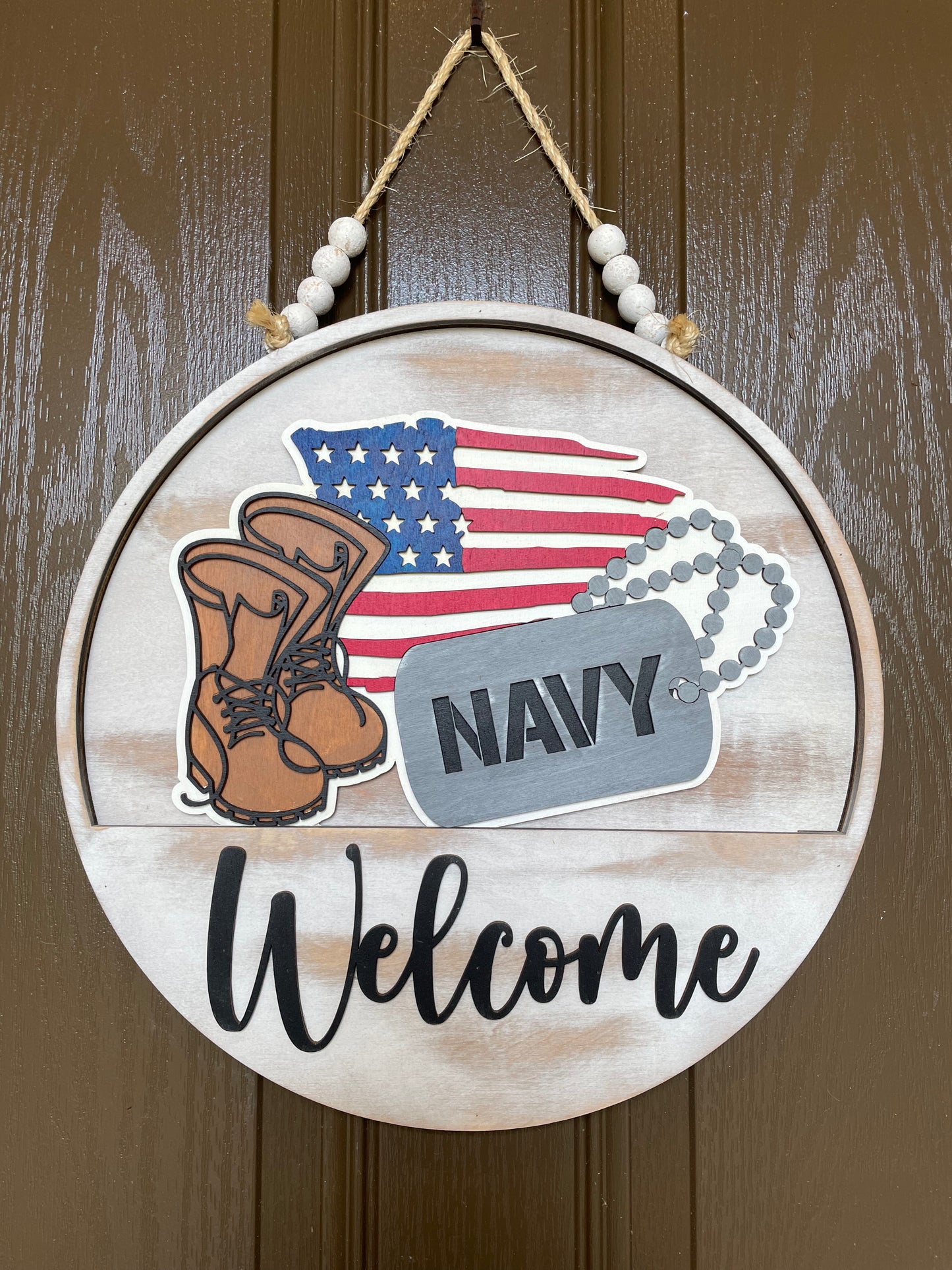 Military Insert for Welcome Sign (Army, Navy, Air Force, Marines, Coast Guard, Space Force)