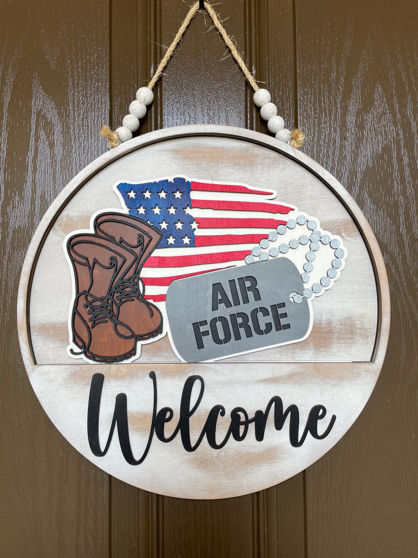 Military Insert for Welcome Sign (Army, Navy, Air Force, Marines, Coast Guard, Space Force)