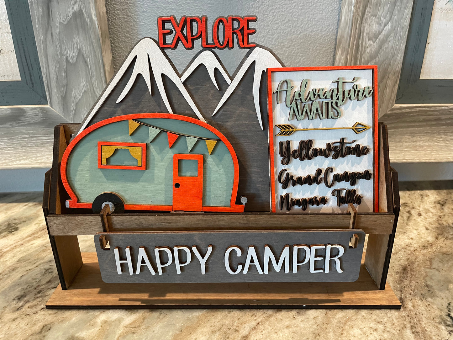 Happy Camper Insert for Wagon or Bench