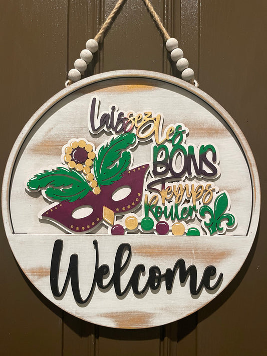 Mardi Gras!  Let the Good Times Roll! Insert for Welcome Sign