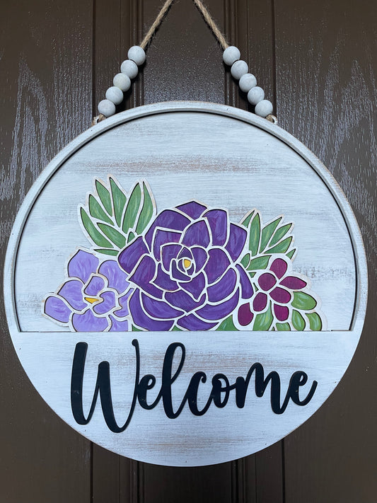 Flowers and Berries Insert for Welcome Sign