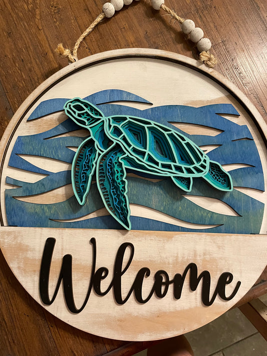 Turtle Insert for Welcome Sign