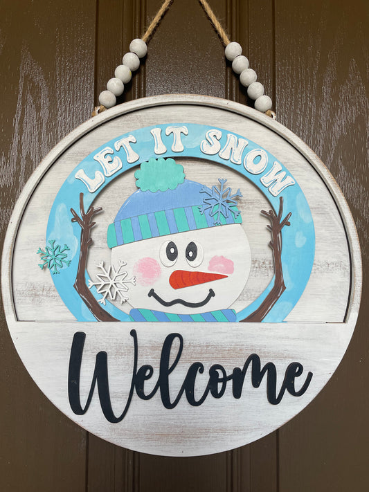 Snowman Insert for Welcome Sign