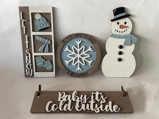 Snowman Baby It's Cold Outside Insert for Wagon