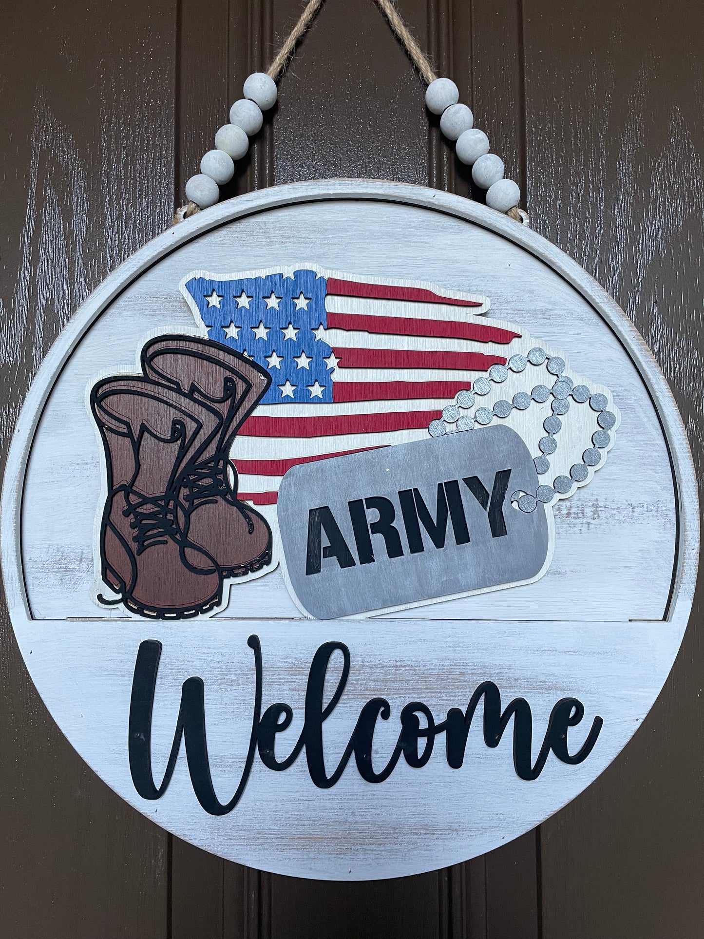 Military Insert for Welcome Sign (Army, Navy, Air Force, Marines, Coast Guard, Space Force)