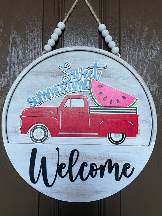 Sweet Summer Truck Insert for Welcome Sign