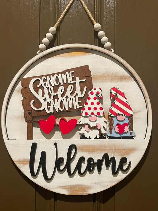 Gnome Sweet Gnome Insert for Welcome Sign