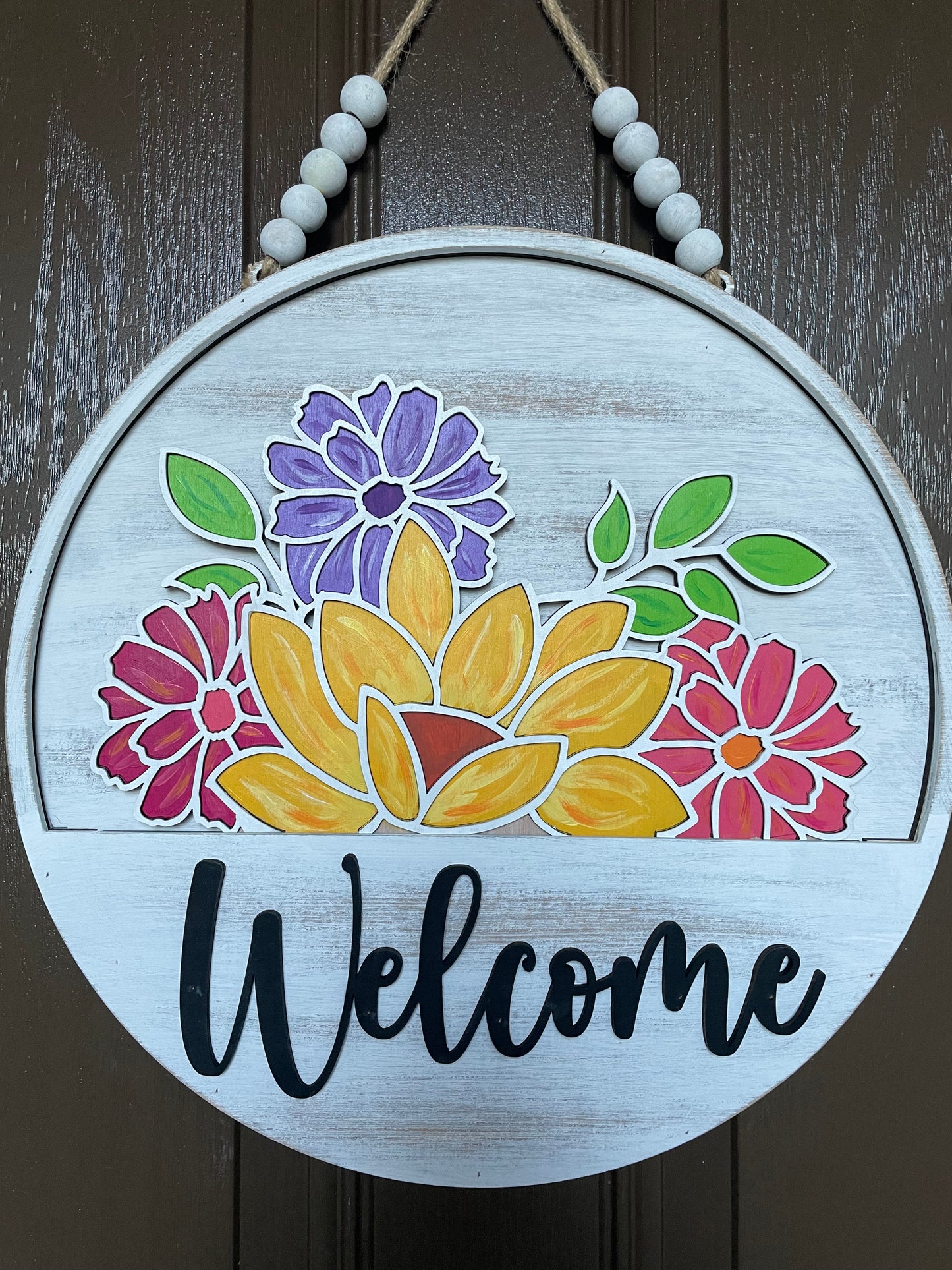 Multi-Color Flowers Insert for Welcome Sign